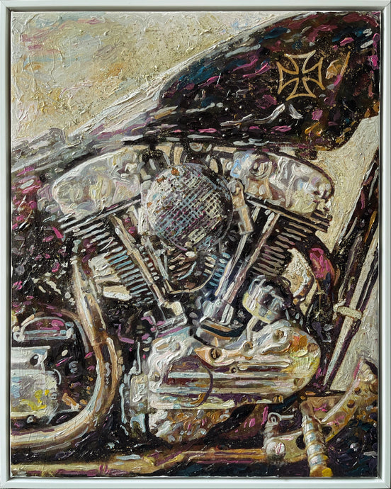 Harley-Davidson chopper. Krazy Horse by Albie The Artist